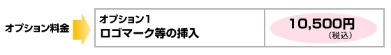オプション料金　ロゴマークの挿入10,500円(税込）