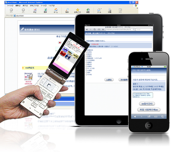 PC、ケータイやスマートフォン、タブレット端末
