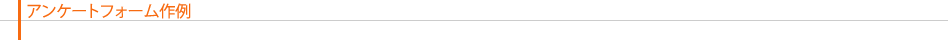 アンケートフォーム作例